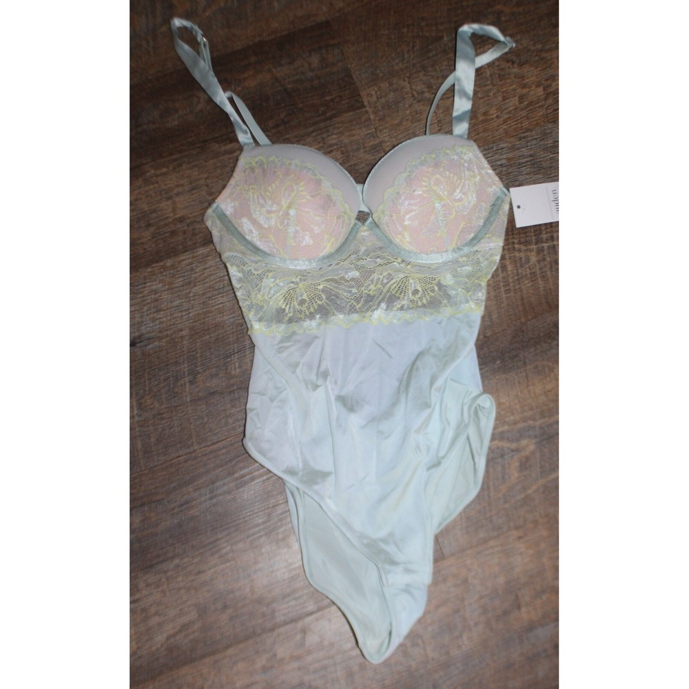 Auden Teddy NWT green Snap Crotch Lingerie Intimates Sissy Cd XS